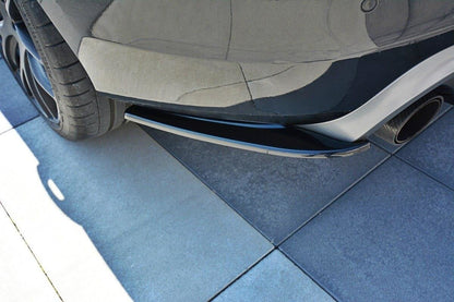Heck Ansatz Flaps Diffusor für Volvo V60 Polestar Facelift schwarz matt
