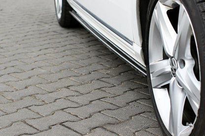 Seitenschweller Ansatz für Vw Passat B7 R-Line schwarz matt