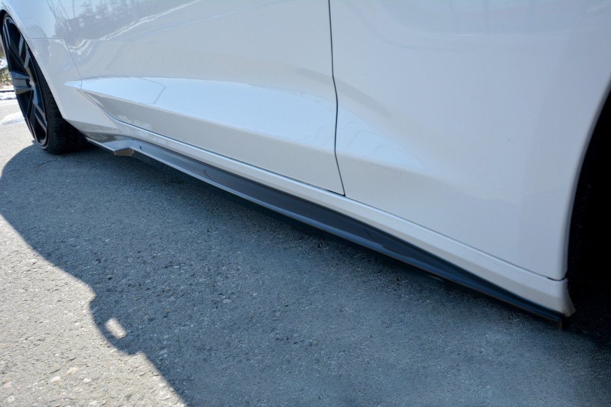 Seitenschweller Ansatz für CHEVROLET CAMARO 6TH-GEN. PHASE-I 2SS COUPE schwarz matt