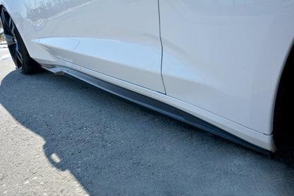 Seitenschweller Ansatz für CHEVROLET CAMARO 6TH-GEN. PHASE-I 2SS COUPE schwarz matt