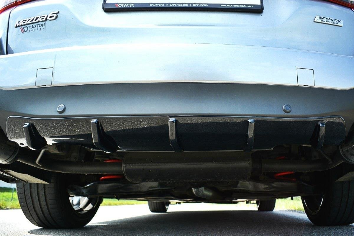 Diffusor Heck Ansatz für Mazda 6 GJ (Mk3) Wagon schwarz matt
