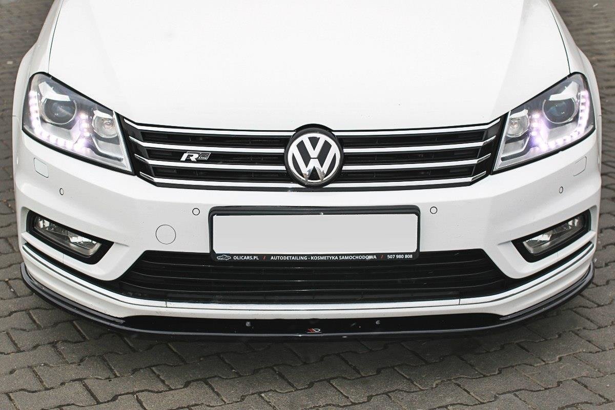 Front Ansatz V.1 für Vw Passat B7 R-Line schwarz Hochglanz