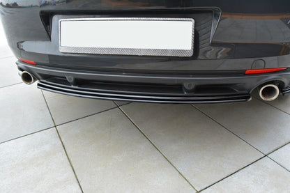 Mittlerer Diffusor Heck Ansatz für Renault Laguna mk 3 Coupe schwarz Hochglanz