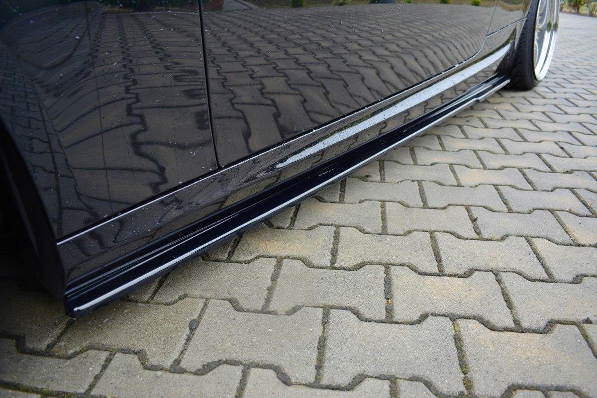 Seitenschweller Ansatz für BMW 3er E92 M Paket FACELIFT schwarz matt