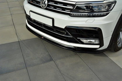 Front Ansatz für Vw Tiguan Mk2 R-Line schwarz matt