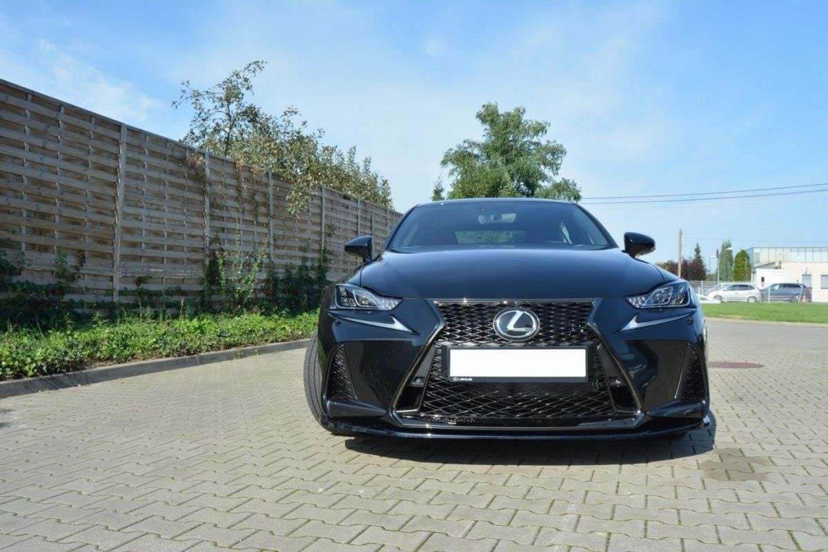 Front Ansatz V.1 für Lexus IS Mk3 Facelift F-Sport schwarz Hochglanz