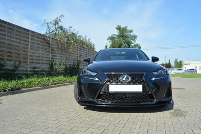 Front Ansatz V.1 für Lexus IS Mk3 Facelift F-Sport schwarz Hochglanz