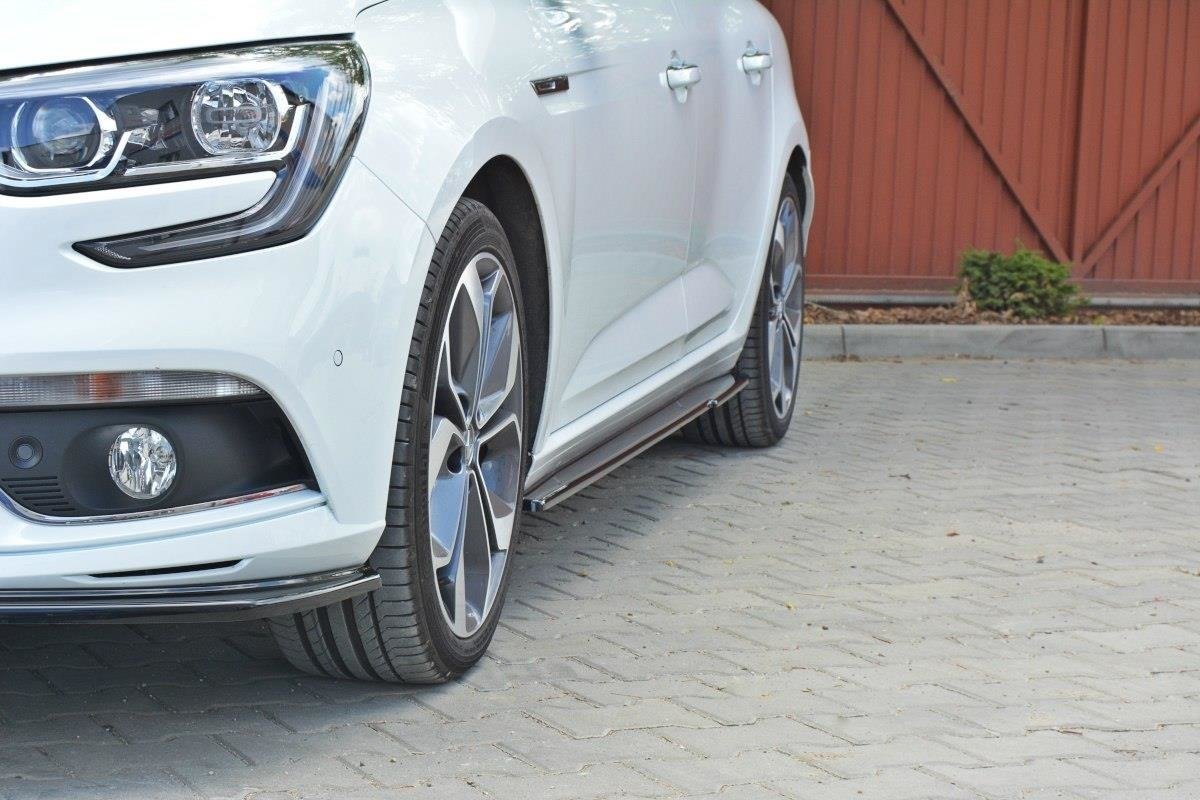 Seitenschweller Ansatz für Renault Megane Mk4 Hatchback schwarz matt