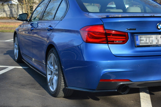 Heck Ansatz Flaps Diffusor für BMW 3er F30 PHASE-II SEDAN M-SPORT schwarz Hochglanz
