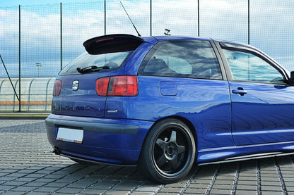 Heck Ansatz Flaps Diffusor für SEAT IBIZA MK2 FACELIFT CUPRA schwarz matt