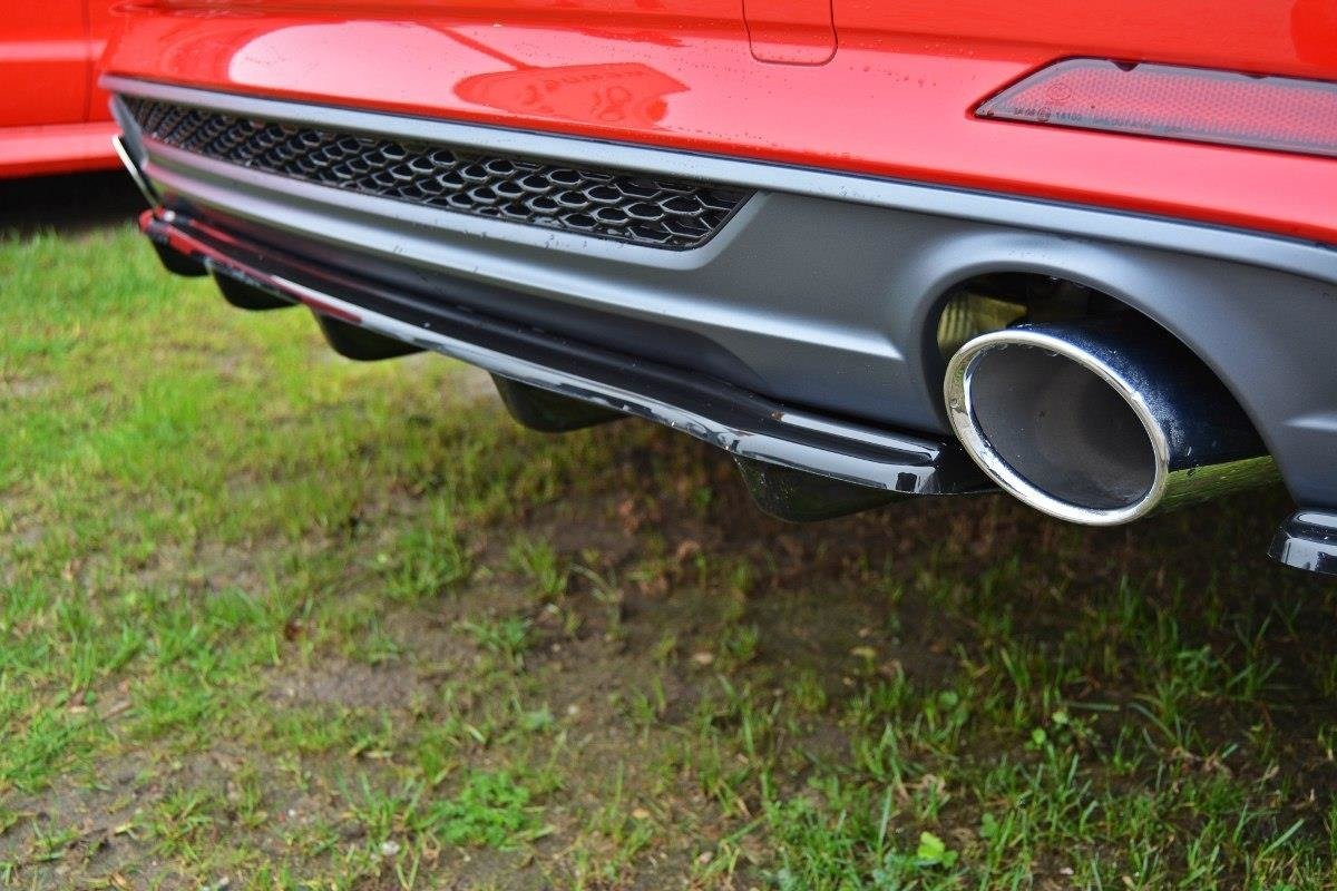 Mittlerer Diffusor Heck Ansatz für Audi A5 F5 S-Line DTM LOOK Carbon Look