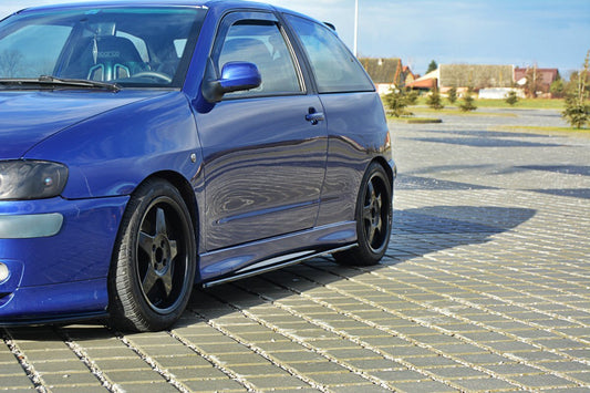 Seitenschweller Ansatz für SEAT IBIZA MK2 FACELIFT CUPRA schwarz matt