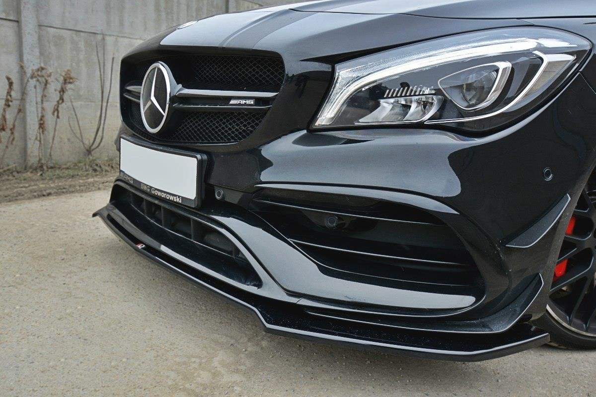 Front Ansatz V.2 für Mercedes CLA A45 AMG C117 Facelift schwarz matt