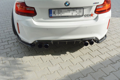 Heck Ansatz Flaps Diffusor für BMW M2 (F87) COUPÉ schwarz matt
