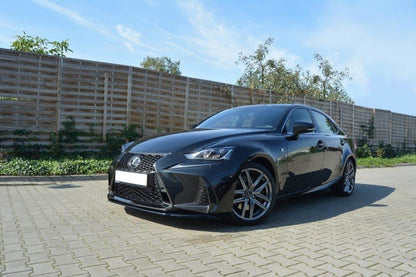 Front Ansatz V.1 für Lexus IS Mk3 Facelift F-Sport schwarz Hochglanz