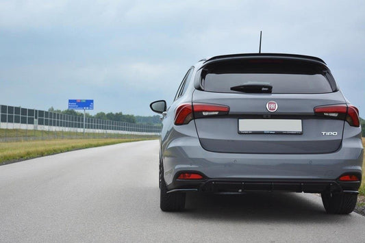 Heck Ansatz Flaps Diffusor für Fiat Tipo S-Design schwarz matt