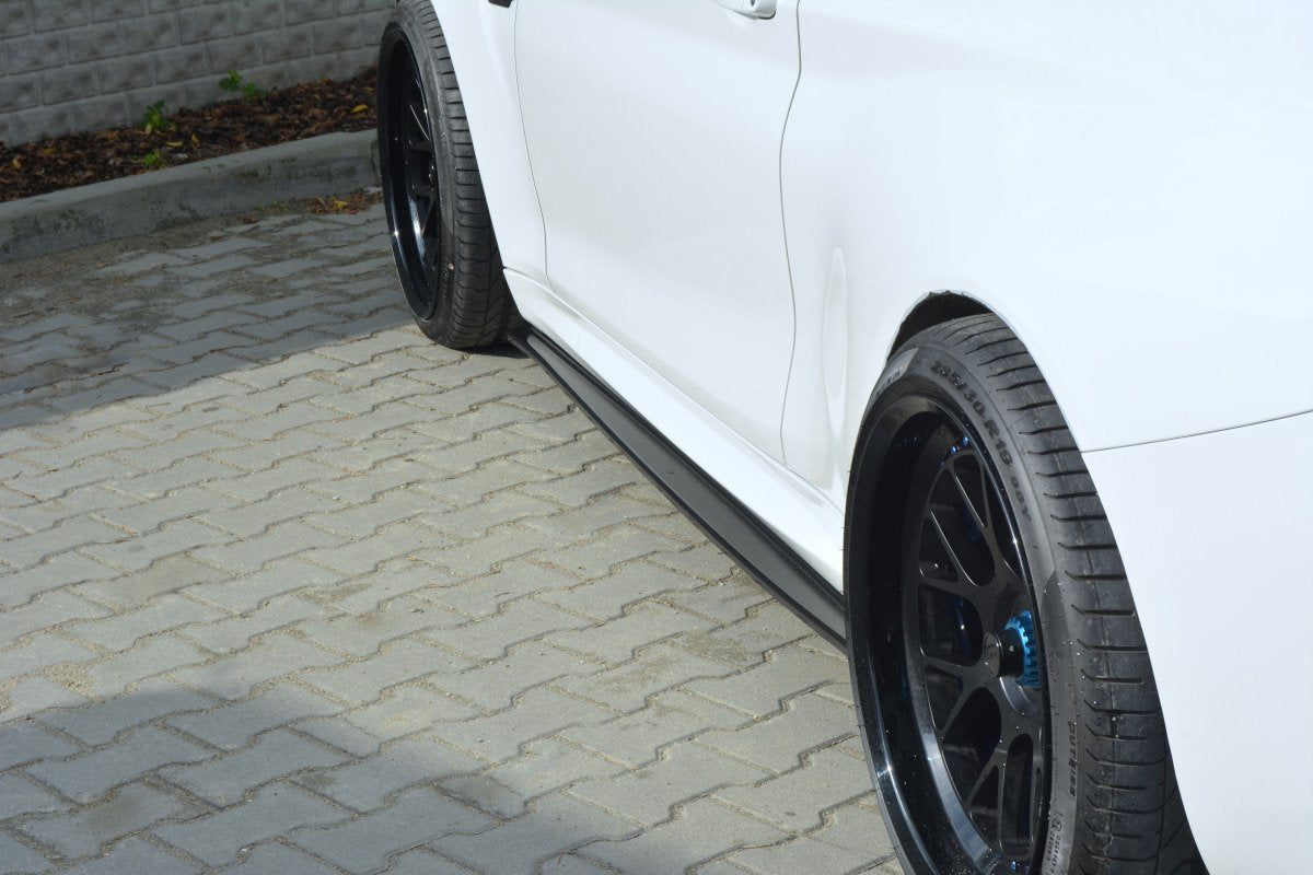 Seitenschweller Ansatz für BMW M2 F87 COUPÉ schwarz matt