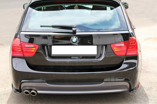 Heck Ansatz Flaps Diffusor für BMW 3er E91 M Paket FACELIFT schwarz matt