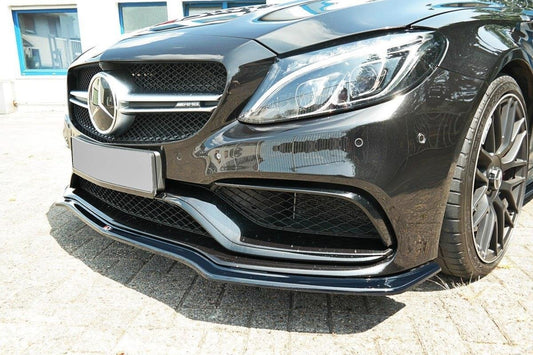Front Ansatz V.1 für Mercedes C-Klasse S205 63 AMG Kombi schwarz Hochglanz