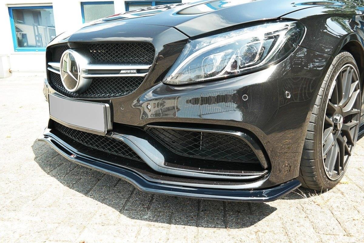Front Ansatz V.1 für Mercedes C-Klasse S205 63 AMG Kombi schwarz matt