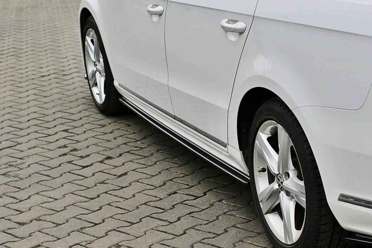 Seitenschweller Ansatz für Vw Passat B7 R-Line schwarz Hochglanz