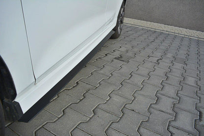 Sport Seitenschweller Ansatz für V.2 für Ford Fiesta Mk8 ST / ST-Line schwarz Hochglanz