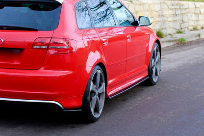 Seitenschweller Ansatz für Audi S3 8P / S3 8P FL / RS3 8P schwarz matt