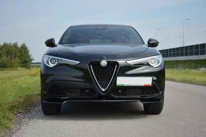 Front Ansatz V.1 für Alfa Romeo Stelvio schwarz Hochglanz