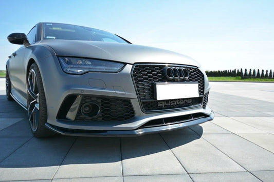 Front Ansatz V.2 für Audi RS7 Facelift schwarz Hochglanz