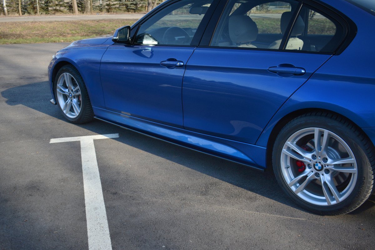 Seitenschweller Ansatz für BMW 3er F30 PHASE-II SEDAN M-SPORT schwarz matt