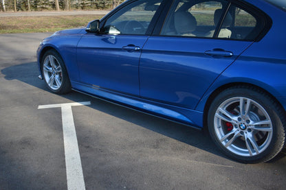 Seitenschweller Ansatz für BMW 3er F30 PHASE-II SEDAN M-SPORT schwarz matt