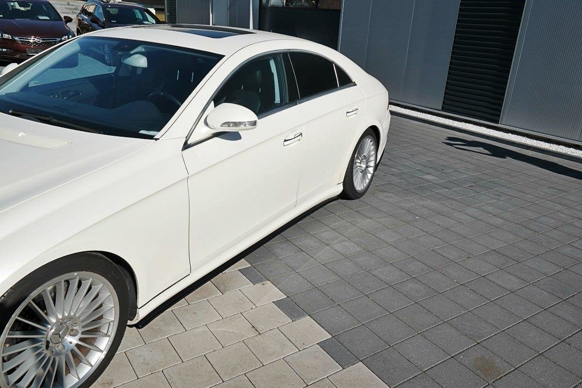 Seitenschweller Ansatz für Mercedes CLS C219 55AMG schwarz Hochglanz