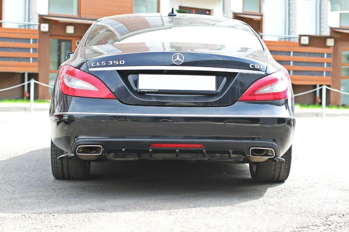 Diffusor Heck Ansatz für Mercedes CLS C218 schwarz matt