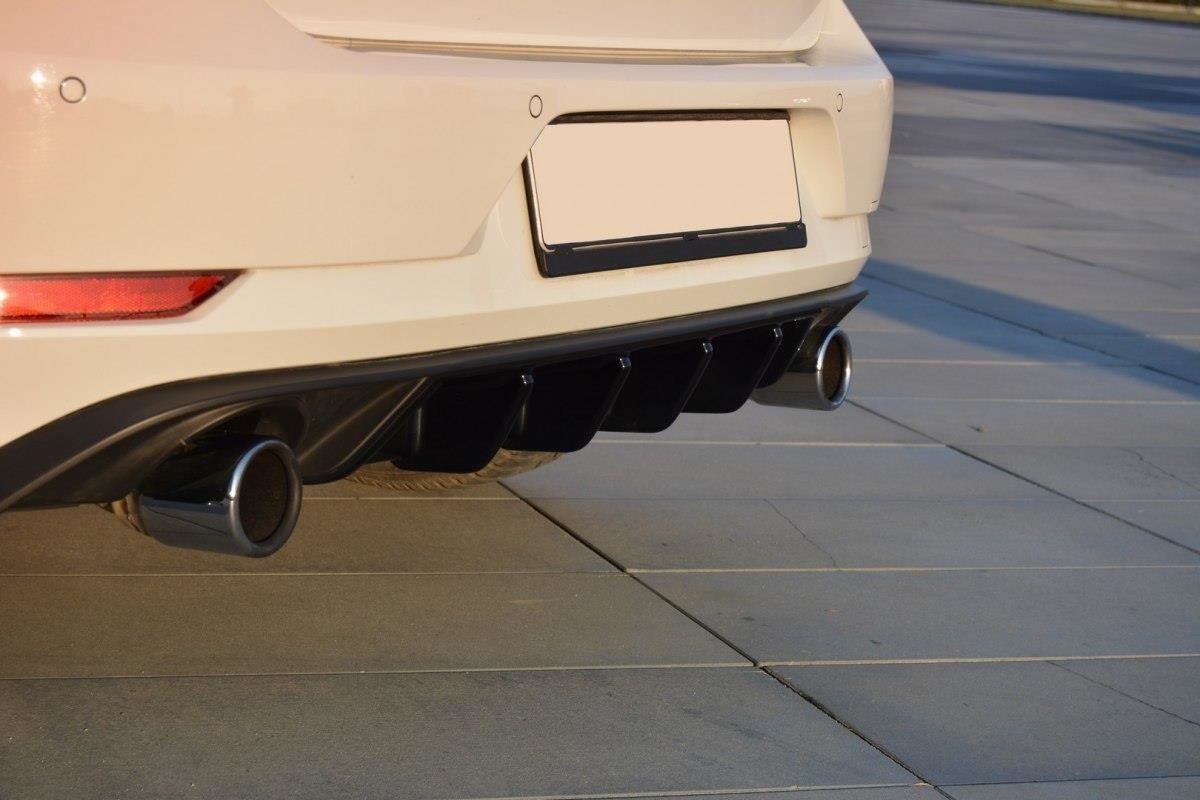 Diffusor Heck Ansatz für VW GOLF 7 GTI FACELIFT Carbon Look