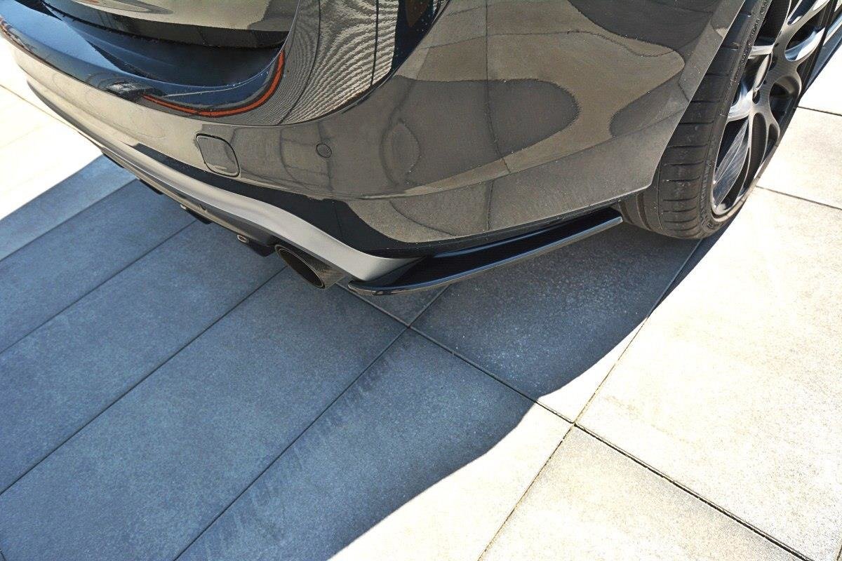 Heck Ansatz Flaps Diffusor für Volvo V60 Polestar Facelift Carbon Look