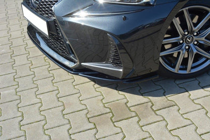 Front Ansatz V.1 für Lexus IS Mk3 Facelift F-Sport schwarz Hochglanz