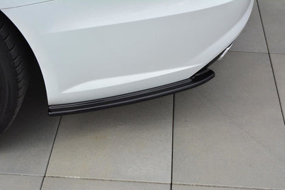 Heck Ansatz Flaps Diffusor für Audi S6 / A6 S-Line C7 FL Avant schwarz matt
