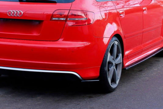 Heck Ansatz Flaps Diffusor für Audi RS3 8P schwarz matt