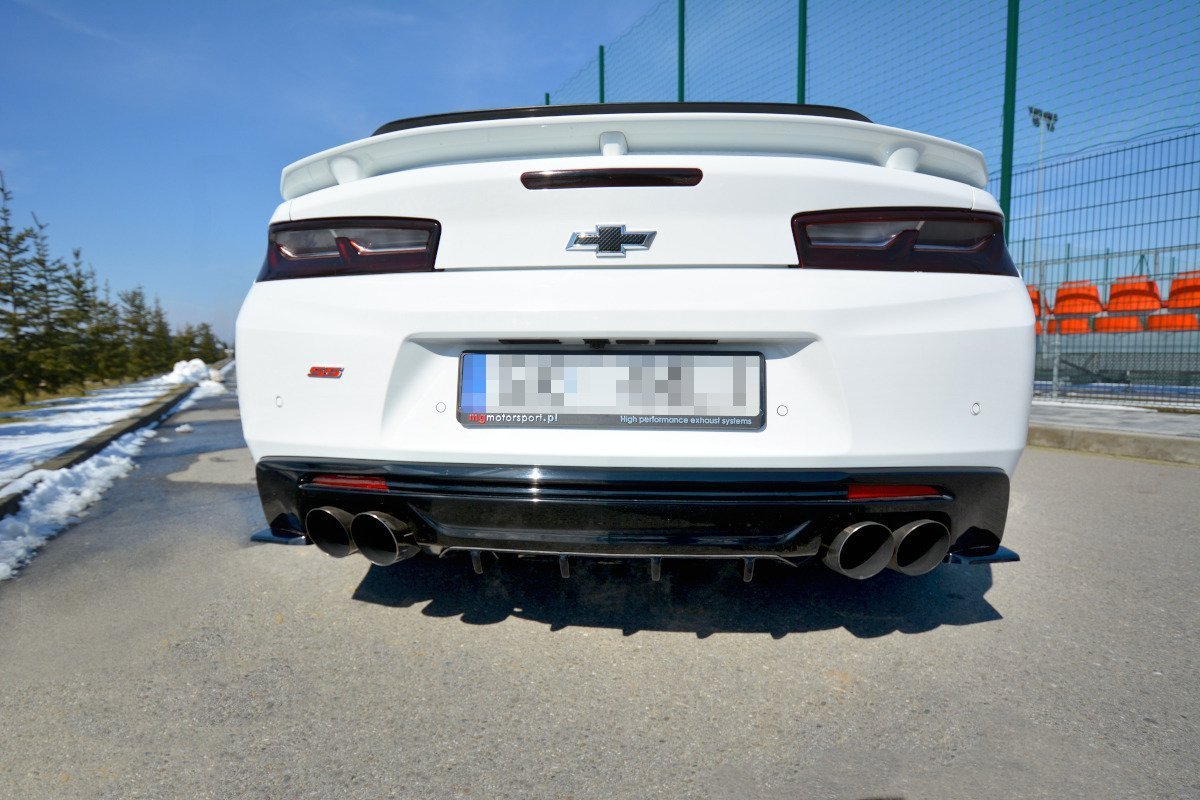 Diffusor Heck Ansatz für CHEVROLET CAMARO 6TH-GEN. PHASE-I 2SS COUPE schwarz matt