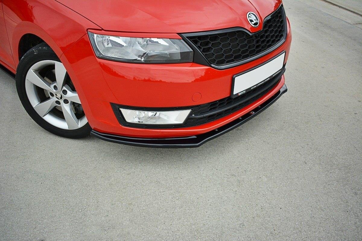 Front Ansatz V.2 für Skoda Rapid schwarz matt