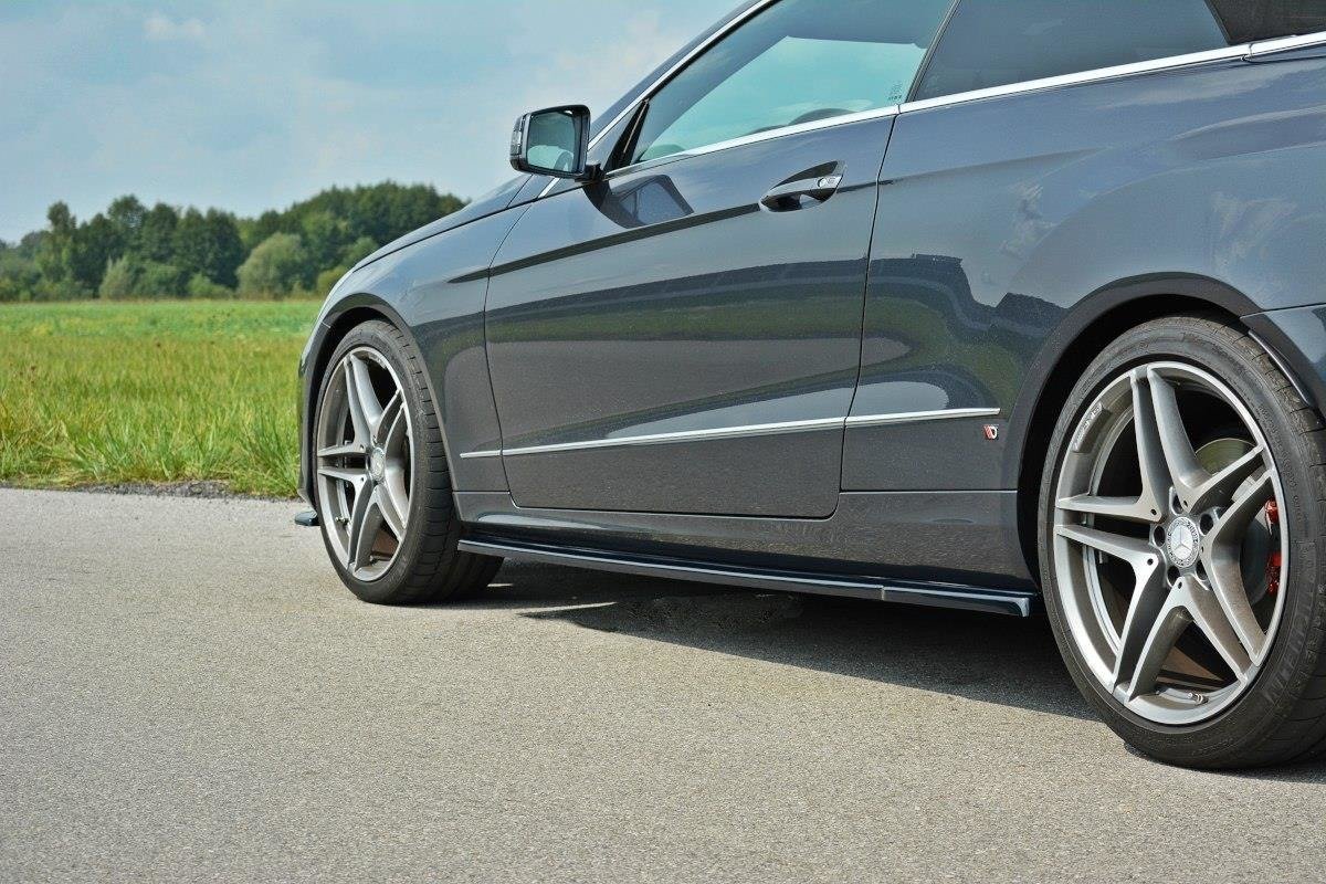 Seitenschweller Ansatz für Mercedes E W212 schwarz Hochglanz