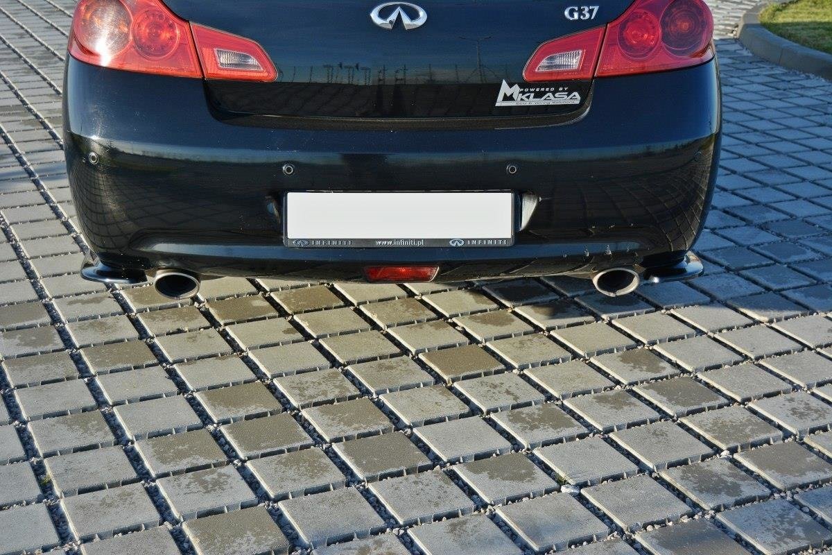 Heck Ansatz Flaps Diffusor für Infiniti G37 Limousine schwarz matt