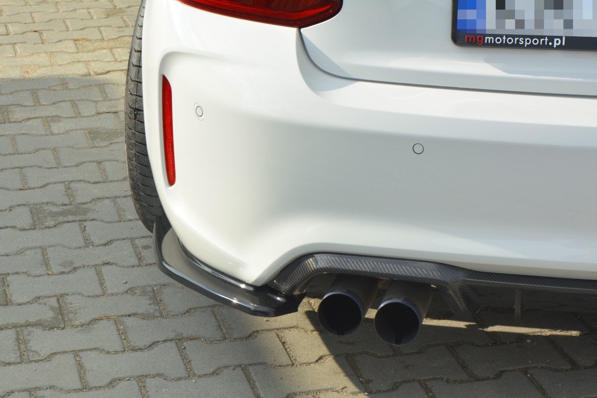 Heck Ansatz Flaps Diffusor für BMW M2 (F87) COUPÉ Carbon Look