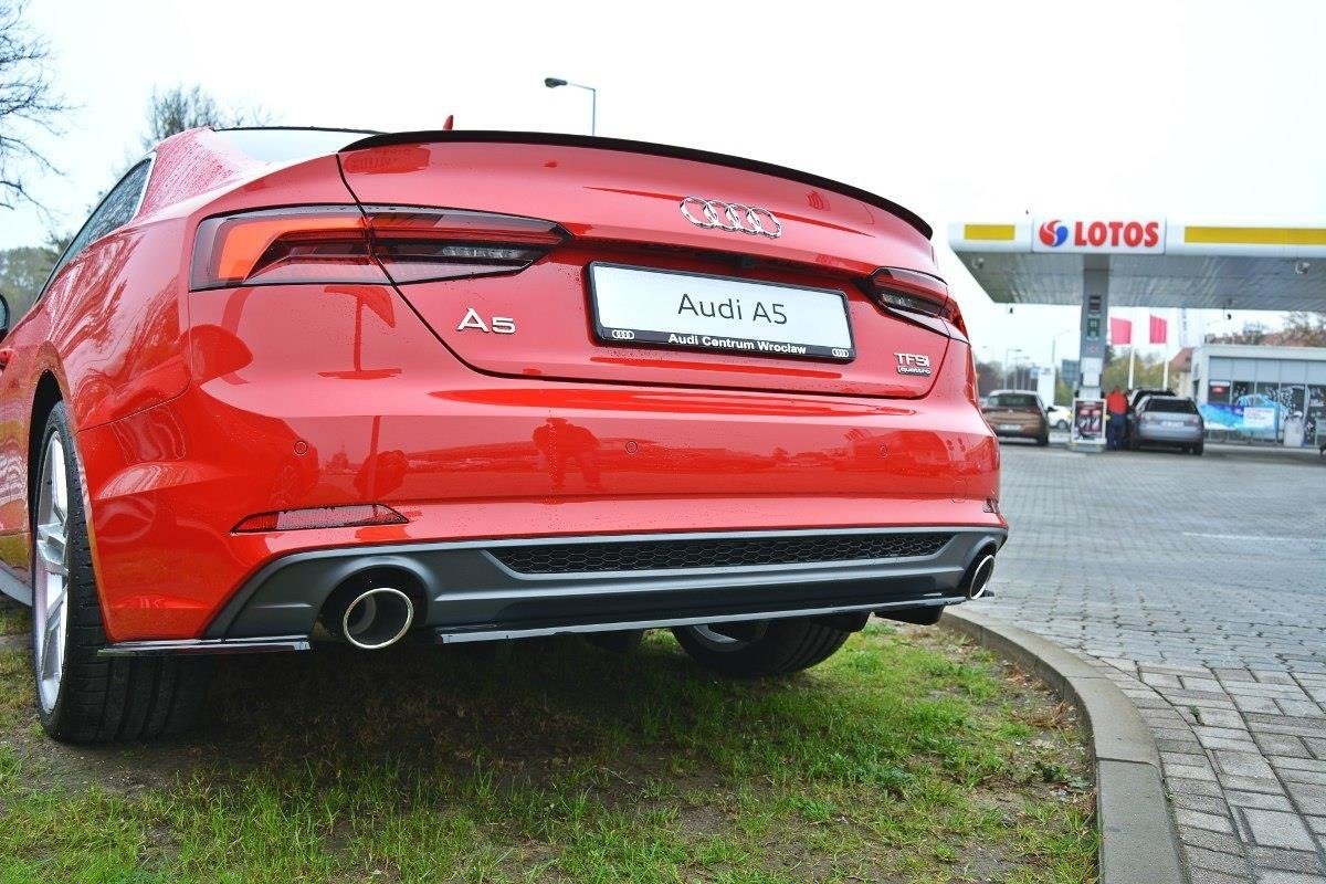 Mittlerer Diffusor Heck Ansatz für Audi A5 F5 S-Line DTM LOOK schwarz Hochglanz