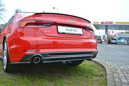 Mittlerer Diffusor Heck Ansatz für Audi A5 F5 S-Line DTM LOOK schwarz Hochglanz