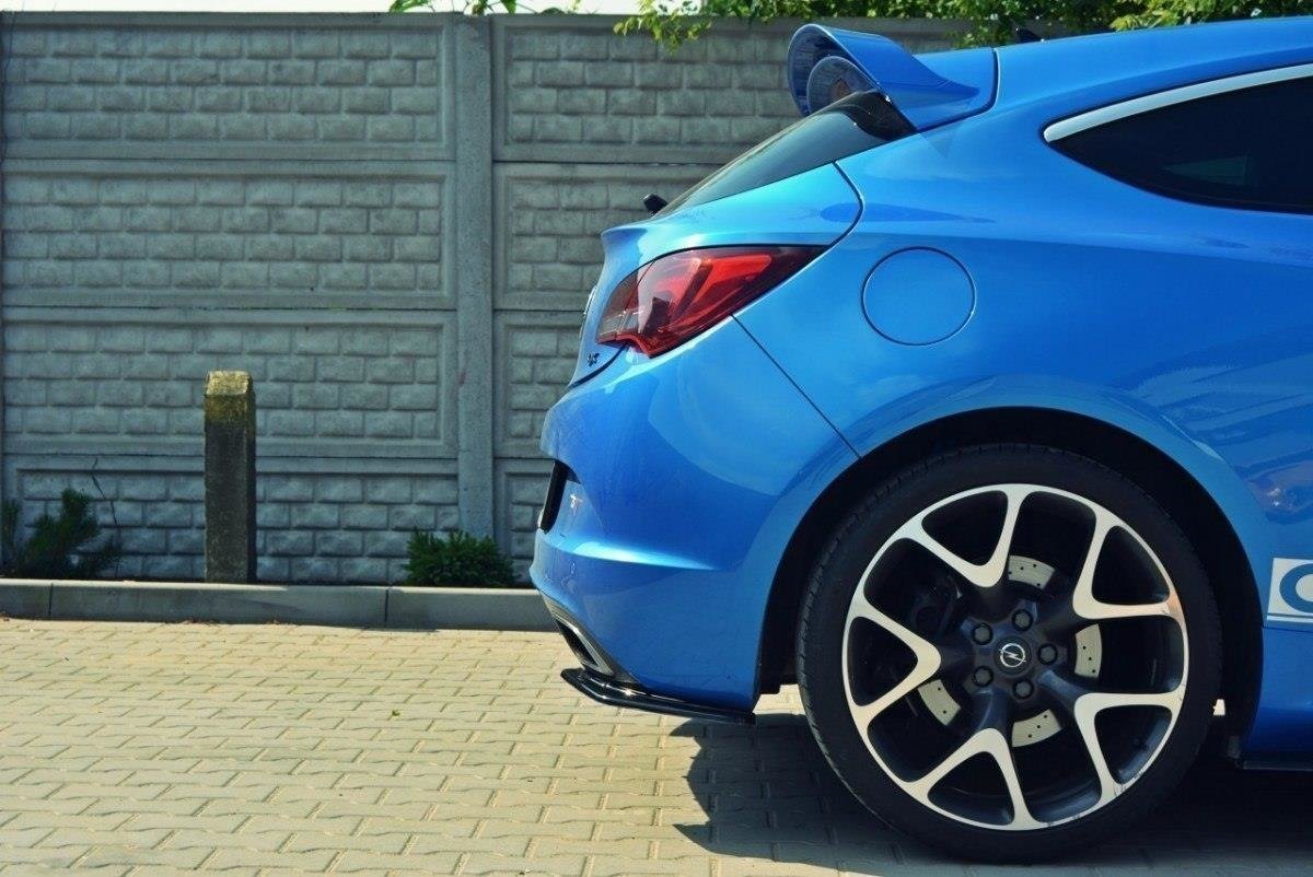 Heck Ansatz Flaps Diffusor für OPEL ASTRA J OPC / VXR schwarz matt