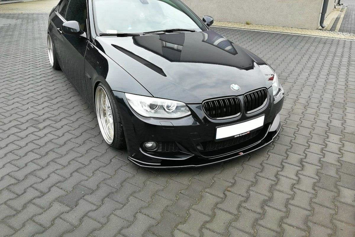 Front Ansatz V.1 für BMW 3er E92 M Paket FACELIFT schwarz matt