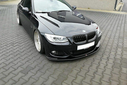 Front Ansatz V.1 für BMW 3er E92 M Paket FACELIFT schwarz Hochglanz