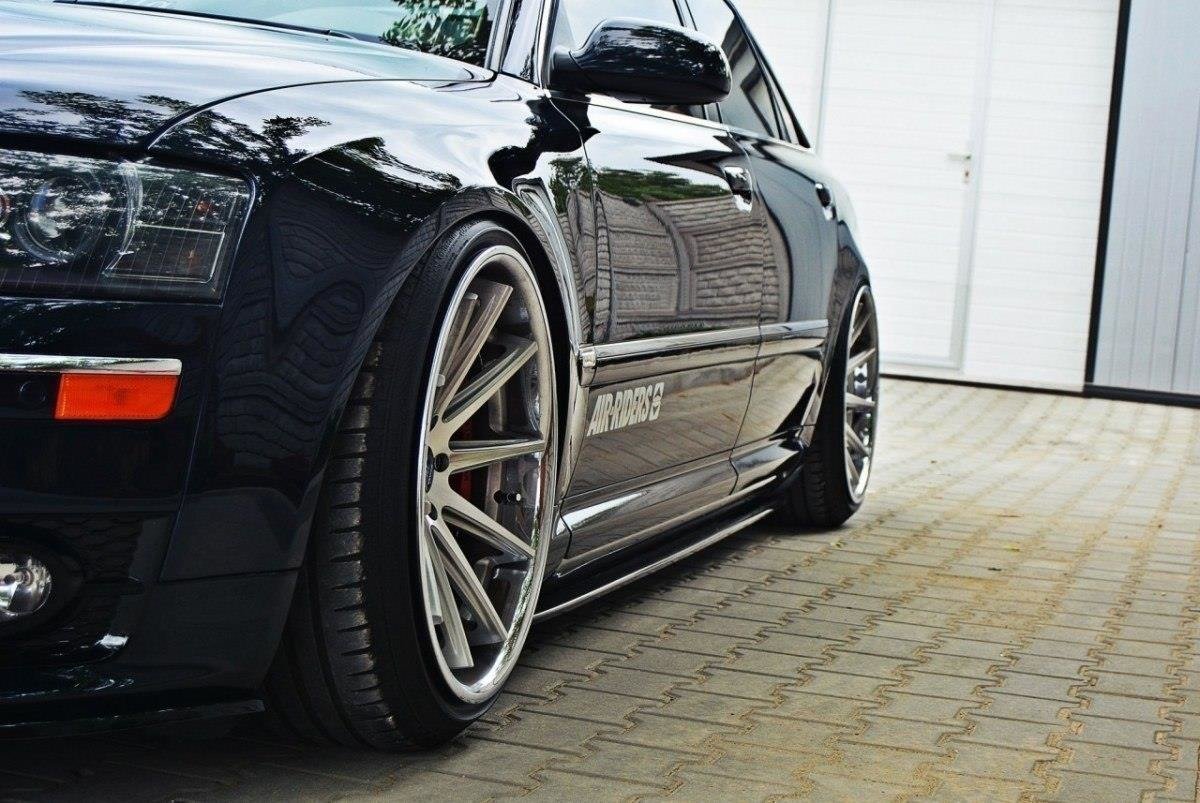 Seitenschweller Ansatz für AUDI S8 D3 schwarz matt