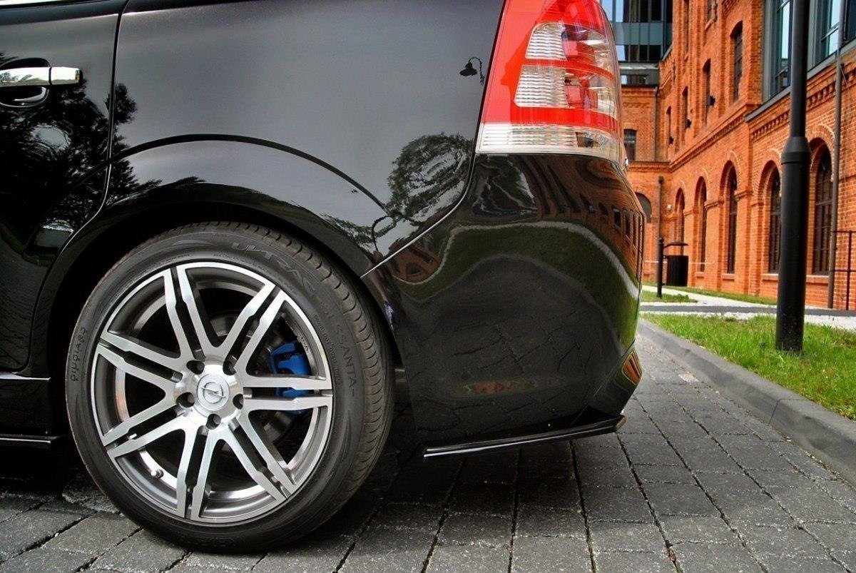 Heck Ansatz Flaps Diffusor für OPEL ZAFIRA B OPC / VXR schwarz matt
